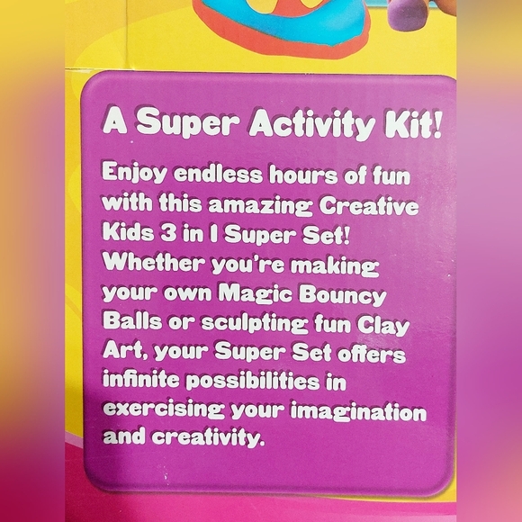 Creative Kids 3 in 1 Super Set (Sand Art, Clay‎ Art, Magic Bouncing Balls) - Picture 5 of 11